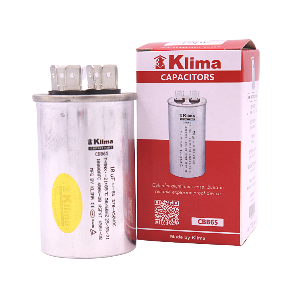 Klima Running Capacitor CBB65 10µF 370-450VAC